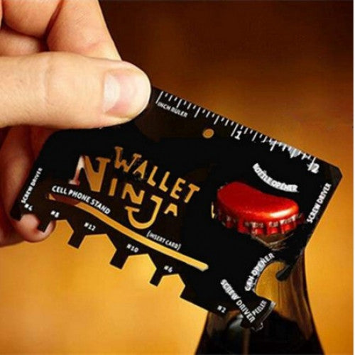 Portable Wallet Knife 18 functions in 1 Multi Knife Tools,Credit Card Outdoor Camping Survival Knives